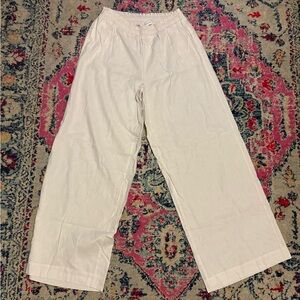 New York & Company Off-White Wide-Leg Pants